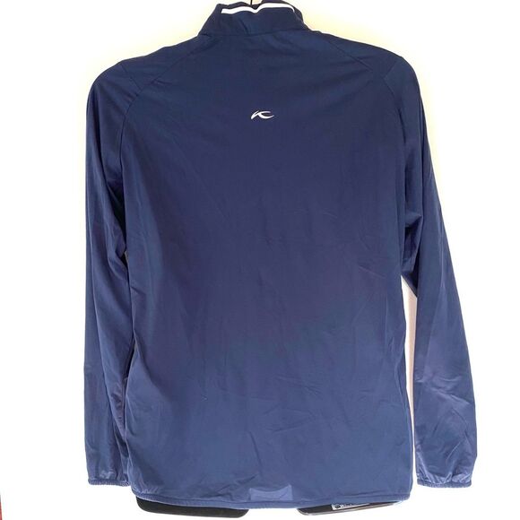 KJUS Dorian Half Zip Golf Pullover Windbreaker Navy Mock Neck Men’s M - Picture 3 of 7